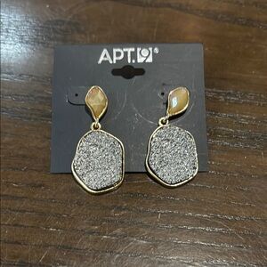 Apt. 9 Gold and Silver Textured Earrings